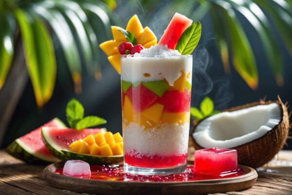 Es Campur Tropis Segar Penuh Buah Pelangi: Sajian Warna-warni untuk Cuaca Panas