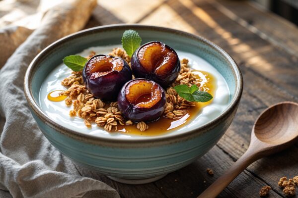 Yoghurt Bowl Sehat dengan Plum Panggang: Lezat, Bergizi, dan Mudah Dibuat