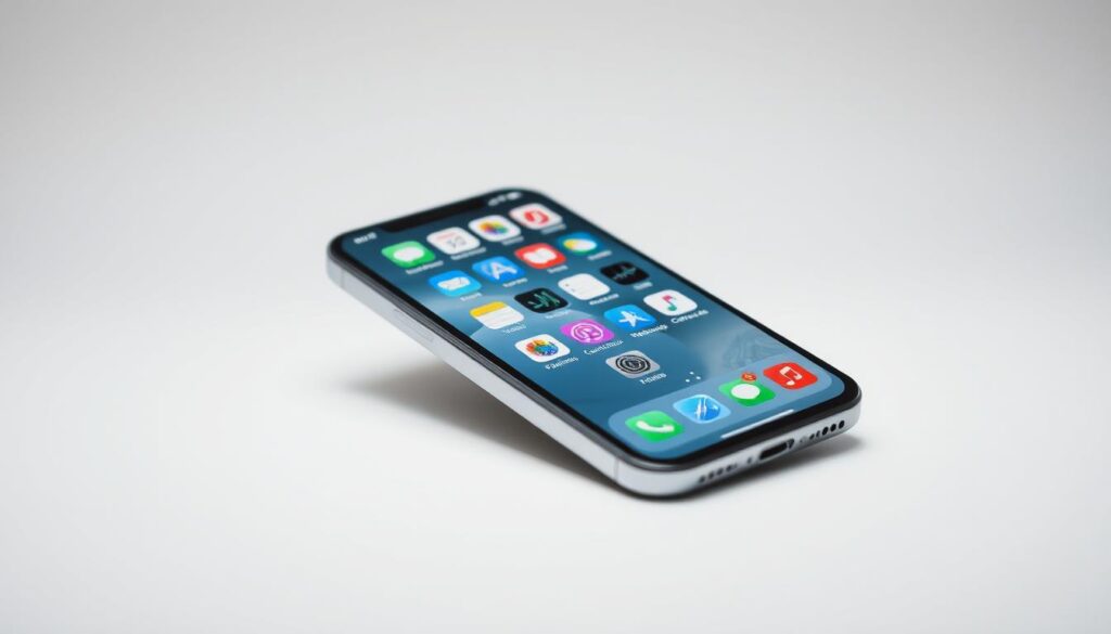 A sleek, modern iPhone displayed prominently in the foreground, showcasing the latest iOS interface with vibrant app icons and a fresh design. In the middle ground, a subtle representation of digital files and multimedia, such as photos and videos, blending into the phone's screen, symbolizing the feature to hide images and videos. The background features a soft gradient with hints of tech-related motifs, like circuit patterns and digital clouds, to enhance the theme of software updates and innovation. The lighting is bright and well-balanced, emphasizing the phone's details while creating an overall professional and polished atmosphere. The scene captures the excitement around updates and rumors about the latest iOS, appealing to tech enthusiasts. A sleek, modern iPhone displayed prominently in the foreground, showcasing the latest iOS interface with vibrant app icons and a fresh design. In the middle ground, a subtle representation of digital files and multimedia, such as photos and videos, blending into the phone's screen, symbolizing the feature to hide images and videos. The background features a soft gradient with hints of tech-related motifs, like circuit patterns and digital clouds, to enhance the theme of software updates and innovation. The lighting is bright and well-balanced, emphasizing the phone's details while creating an overall professional and polished atmosphere. The scene captures the excitement around updates and rumors about the latest iOS, appealing to tech enthusiasts.